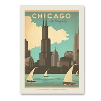 Chicago Windy City Vertical Sticker