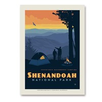 Shenandoah Back Country Camping Vertical Sticker