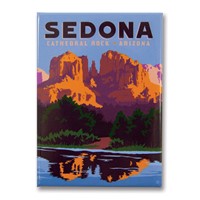 Sedona Cathedral Rock Metal Magnet