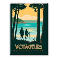 Voyageurs Hikers Metal Magnet