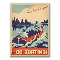 Let's Go Boating! Metal Magnet