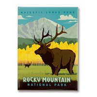 Rocky Mountain Longs Peak Metal Magnet