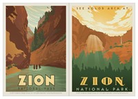 Zion Kolob & Narrows Vinyl Magnet Set