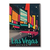 Las Vegas Modern Print Metal Magnet