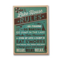 Smith Mountain Lake Lake House Rules Metal Magnet