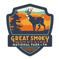 Great Smoky Deer Emblem Magnet