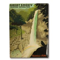 Great Smoky Rainbow Falls Metal Magnet