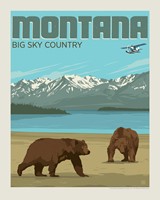 MT Bears Big Sky Country 8" x 10" Print