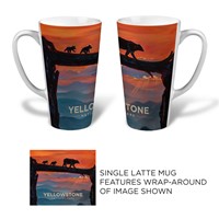 Yellowstone Bear Crossing Latte Mug