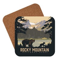 Rocky Mountain National Park Sprague Lake Bear Coaster