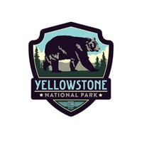 Yellowstone Bear Emblem Magnet