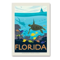 FL Sea Turtle Vert Sticker