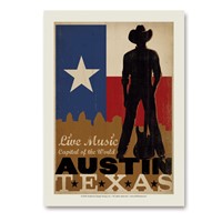 Austin Cowboy Vert Sticker