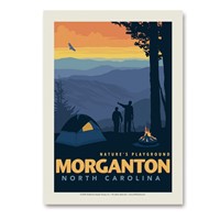 NC Morganton Camping Vert Sticker