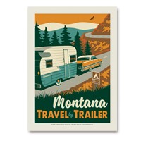MT Travel by Trailer Vert Sticker