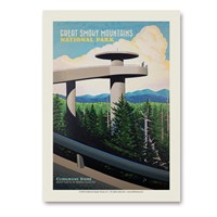 Great Smoky Clingmans Dome Vert Sticker