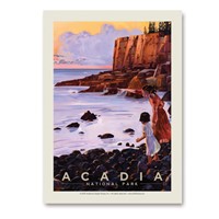 Acadia NP Otter Cliffs Vert Sticker