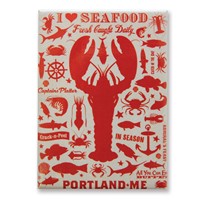 Lobster Pattern Portland, ME Magnet