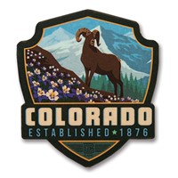 Columbine CO Wooden Emblem Magnet
