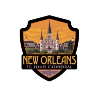 New Orleans St. Louis Cathedral Emblem Sticker