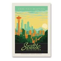 Seattle Skyline Vert Sticker