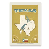 State Pride Print Texas Vert Sticker
