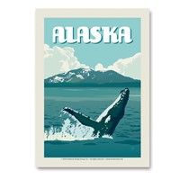 AK Whale Breaching Vert Sticker