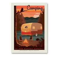 Camping is For Nature Lovers Vert Sticker