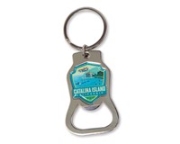 Catalina Island Emblem Bottle Opener Key Ring
