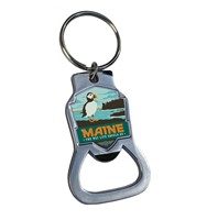 Maine, The Way Life Should Be Emblem Bottle Opener Key Ring