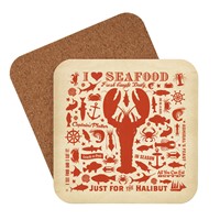 Lobster Pattern Print Coaster