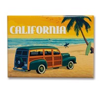 CA Woodie Magnet