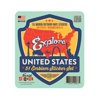 50 States + DC Emblem Sticker Set