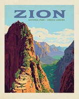 Zion Ascent to Angels Landing Vertical 8"x10" Print