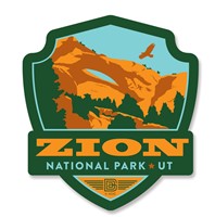 Zion Emblem Wooden Magnet