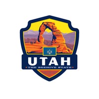 UT State Pride Arch Emblem Sticker