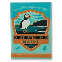 ME Boothbay Harbor Emblem Print Magnet