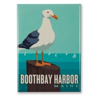 ME Boothbay Harbor Gull Magnet