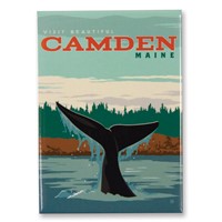 ME Whale Tail Camden Magnet