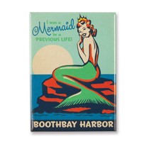 ME Boothbay Harbor Mermaid Queen Magnet