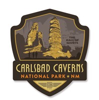 Carlsbad Caverns Hall of Giants Emblem Wooden Magnet