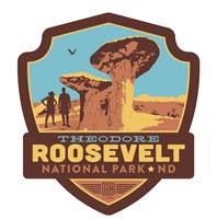 Theodore Roosevelt Emblem Wooden Magnet
