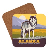 AK Gray Wolf Coaster