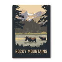 Rocky Mountain Sprague Lake Magnet