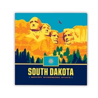 SD State Pride Square Magnet