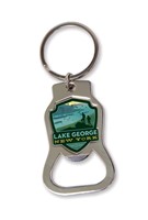Lake George, NY Emblem Bottle Opener Key Ring