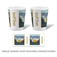 UT Salt Lake City Double Ceramic Shot