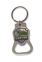 Custer State Park SD Emblem Bottle Opener Key Ring