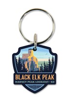 Black Elk Peak SD Emblem Wooden Key Ring