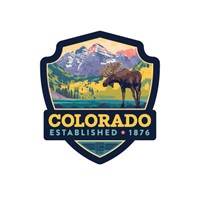 CO Maroon Bells Emblem Sticker